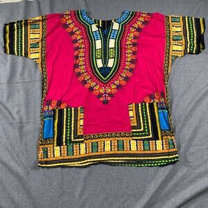 Ethnic Tunic Top Womens Small Brightly Patterned